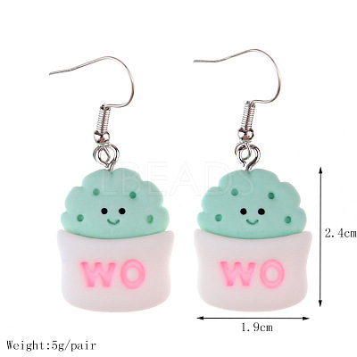 Food Theme Resin Dangle Earrings FS-WGC167F-20-1