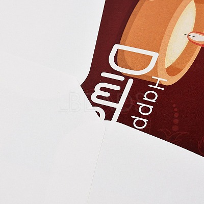 Rectangle Diwali Day Paper Greeting Card DIY-NH0010-01D-1