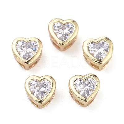 PVD Vacuum Plating Brass Cubic Zirconia Pendants X-ZIRC-I040-01G-1