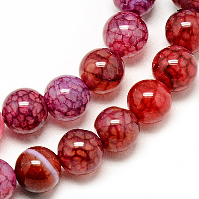Natural Dragon Veins Agate Beads Strands G-Q948-81G-8mm-1