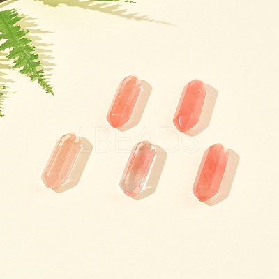 5Pcs Cherry Quartz Glass Healing Stones G-FS0005-83H-1