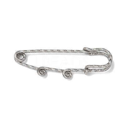 304 Stainless Steel Safety Pins Brooch Findings STAS-C181-01B-P-1