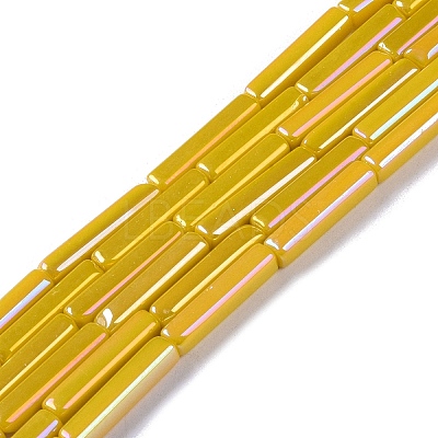 Electroplate Glass Beads Strands EGLA-Q128-11A-AB01-1