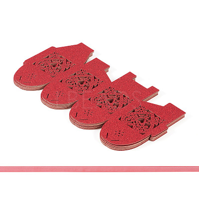 10Pcs Laser Cut Paper Hollow Out Heart & Flowers Candy Boxes CON-TA0001-10D-1