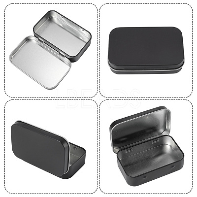 4Pcs Iron Jewelry Storage Boxes with Hinged Lid CON-SP0001-20A-1