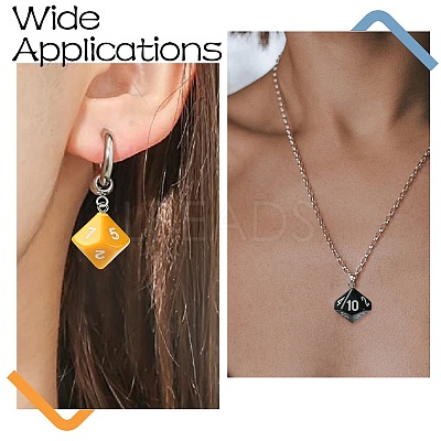 30Pcs 6 Colors Acrylic Pendants OACR-CJ0002-47-1