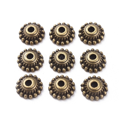 Tibetan Style Alloy Caps X-MLF1235Y-NF-1