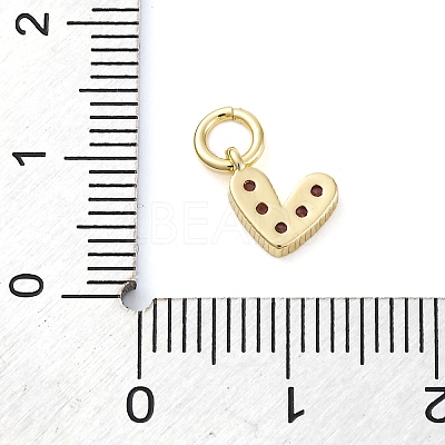 Brass Micro Pave Cubic Zirconia Charms ZIRC-F111-08G-04-1