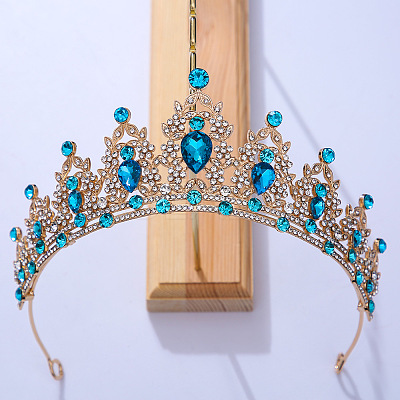 Bride Crown European Wedding Dress Headpiece Birthday Adult Gift Crystal Crown Hair Accessory ST5000014-1