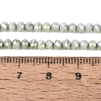 Anti-Tarnish Electroplate Rondelle Glass Beads Strands EGLA-T021-3mm-17-02-1