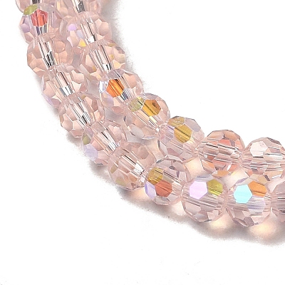 Electroplate Transparent Glass Beads Strands EGLA-A035-T3mm-L20-1