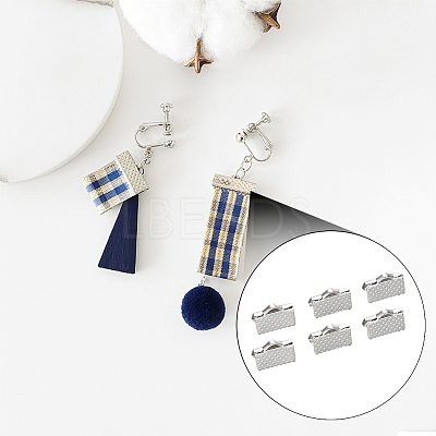 280Pcs Iron Ribbon Crimp Ends IFIN-CP0002-97G-1