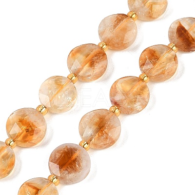 Natural Citrine(Heated) Beads Strands G-C116-A58-01-1