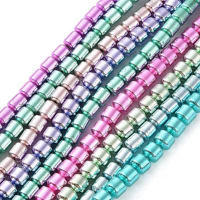 Electroplated Synthetic Non-magnetic Hematite Beads Strands G-C248-C01-4mm-02-1