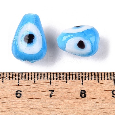 Handmade Evil Eye Lampwork Beads LAMP-T021-16C-1