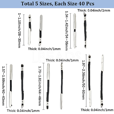 200Pcs 5 Styles Elastic Barbed Cord FIND-SC0021-80A-1