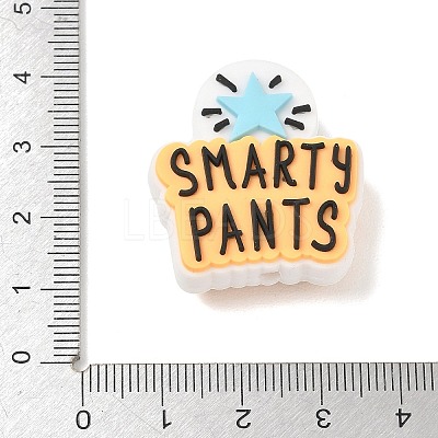 Graduation Theme Silicone Beads SL-CBAF318-B01-1