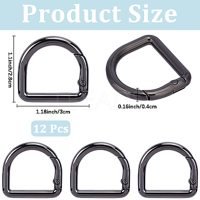 12Pcs Alloy Spring Gate Rings FIND-CN0002-49B-1