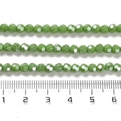 Electroplate Opaque Glass Beads Strands EGLA-A035-P4mm-A15-1