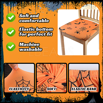Hallowmas Polyester Chair Cover AJEW-WH20005-15A-1