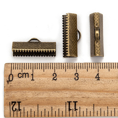 Iron Ribbon Crimp Ends X-IFIN-S008-AB-NF-1