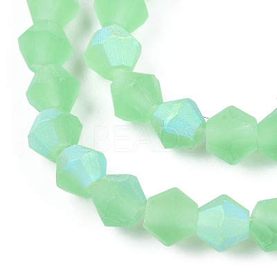 Imitate Austrian Crystal Bicone Frosted Glass Beads Strands EGLA-A039-T6mm-MB24-1