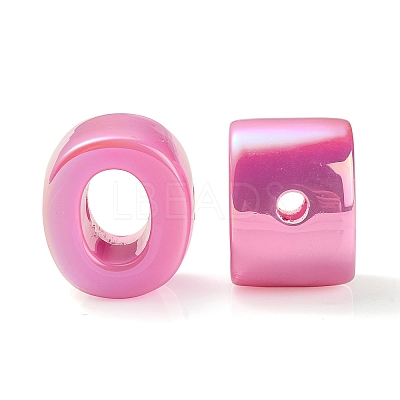 UV Plating Rainbow Iridescent Acrylic Beads OACR-C012-01A-1-1