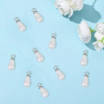 96Pcs ABS Plastic Imitation Pearl Pendants KY-SC0002-32P-1