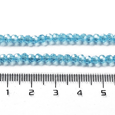 Electroplate Transparent Glass Beads Strands EGLA-A035-T3mm-A08-1