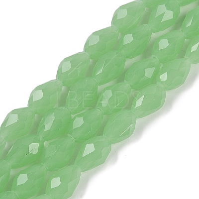 Electroplate Imitation Jade Glass Beads Strands X-EGLA-N013-J6mm-D04-1