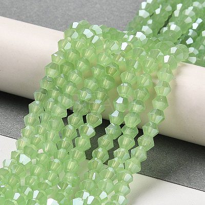 Imitation Jade Electroplate Glass Beads Strands EGLA-A039-J2mm-A01-1