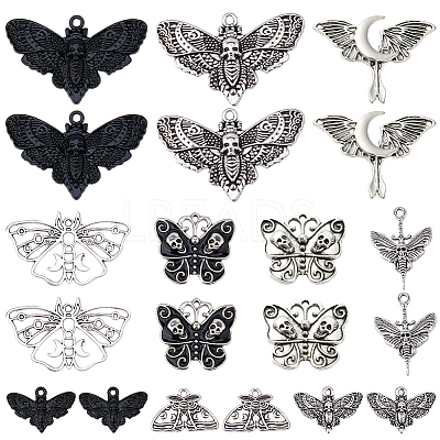 20Pcs 10 Styles Tibetan Style Alloy Pendants FIND-SC0021-44-1