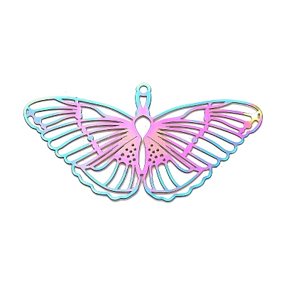 201 Stainless Steel Pendants STAS-B051-02RC-08-1
