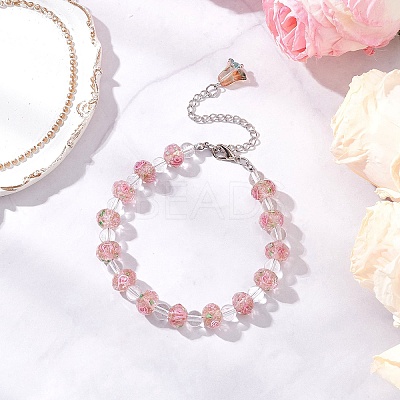 Lampwork Beaded Bracelets for Women BJEW-JB12135-02-1