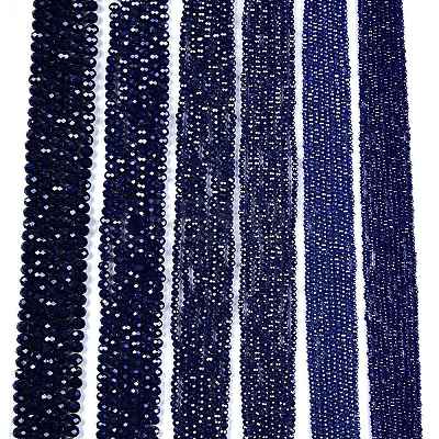 Electroplate Glass Beads Strands EGLA-A044-P1mm-A07-1