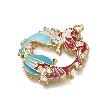 Alloy Enamel Pendants ENAM-S021-01G-C-1