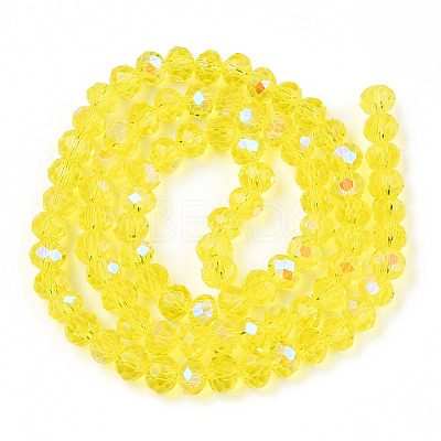 Electroplate Glass Beads Strands EGLA-A034-T1mm-L28-1
