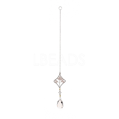Teardrop Acrylic Beads Big Pendant Decorations HJEW-D029-01P-D-1