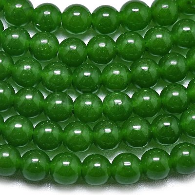 Natural Malaysia Jade Beads Strands G-L645-C01-6mm-05-1