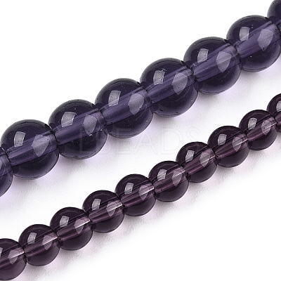 Transparent Glass Beads Strands GLAA-T032-T8mm-03-1