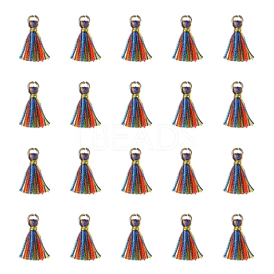 Polycotton(Polyester Cotton) Tassel Pendant Decorations FIND-YW0004-58D-1