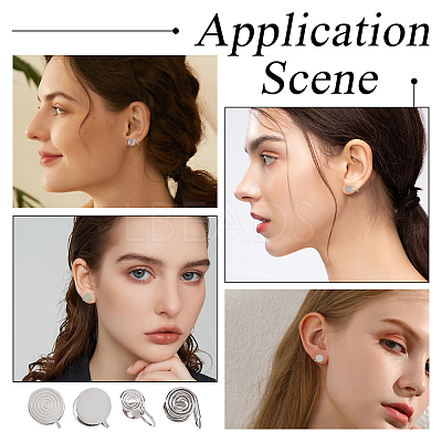 16Pcs 4 Styles Brass & 304 Stainless Steel Cuff Earrings EJEW-HS0001-18P-1