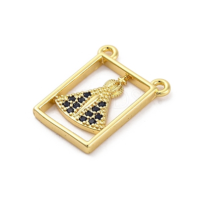 Brass Micro Pave Cubic Zirconia Pendants KK-U066-21A-G-1