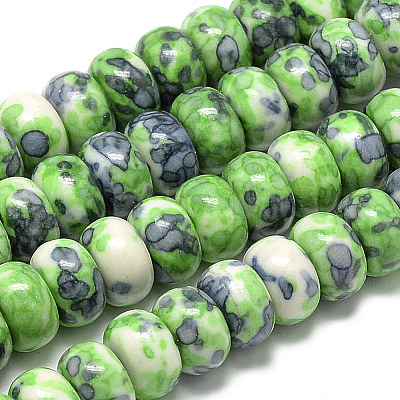 Synthetic Ocean White Jade Beads Strands LS-G-S257-5x10mm-11-1