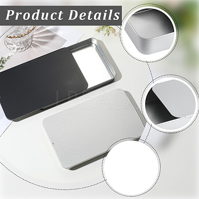 2Pcs Slide Top Tinplate Trinket Storage Boxes CON-SP0001-22B-01-1
