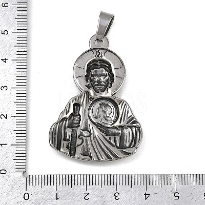 304 Stainless Steel Pendants STAS-C131-02C-AS-1