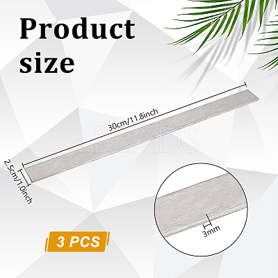 304 Stainless Steel Flat Strip LS-DIY-WH0888-616P-1
