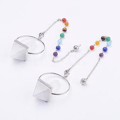 Chakra Gemstone Pyramid Dowsing Pendulums G-F515-01D-1