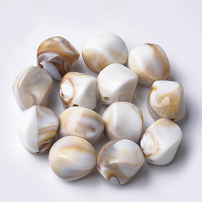 Acrylic Beads X-OACR-T007-08H-1