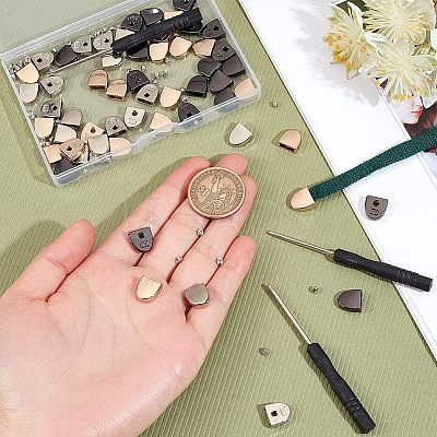 3 Sets 3 Colors Iron No Tie Shoe Lace Tip Decoration Kits DIY-NB0007-85-1